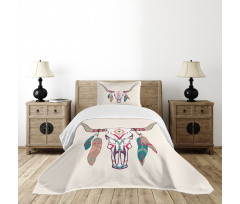 Texas Longhorn Steer Bedspread Set