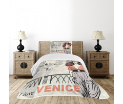 Fashion Girl Canal Italy Bedspread Set