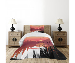 Calm Sunset River Bedspread Set