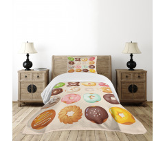 Delicious Glazed Pastries Bedspread Set