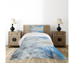 Oil Painting Beach Summer Bedspread Set