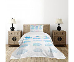 Blended Watercolor Style Bedspread Set