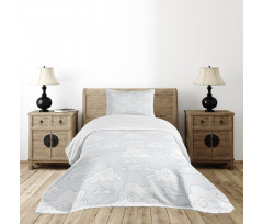 Minimalist Tibetan Clouds Bedspread Set