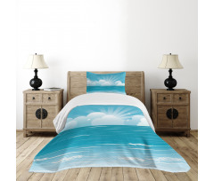 Rising Sun and Seagulls Bedspread Set