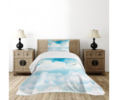 Silhouettes of Birds Bedspread Set