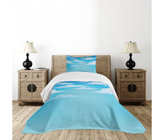 Dispersed Puffy Cumulus Bedspread Set