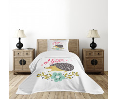 Ink Splatter Words Bedspread Set