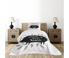 Silhouettes of Porcupine Bedspread Set