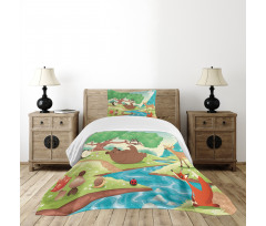 Ladybug Snail Bear Bedspread Set