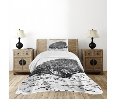 European Hedgehog Bedspread Set