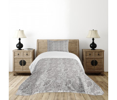 Flowers with Leaves Bedspread Set