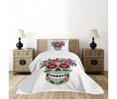 Mexican Floral Wreath Bedspread Set