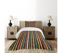 Rainbow Bamboo Sticks Bedspread Set