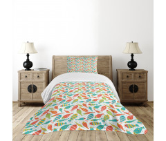 Colorful Fish Sea Bubbles Bedspread Set