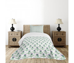 Botanical Print Plant Bedspread Set