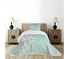 Cherry Blossom Buds Bedspread Set