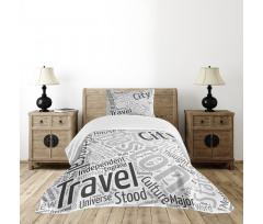 Worldcloud for Tourists Bedspread Set