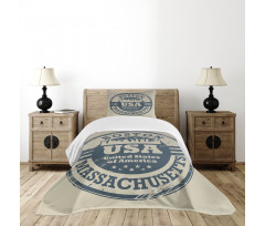 Passport Stamp Design Bedspread Set