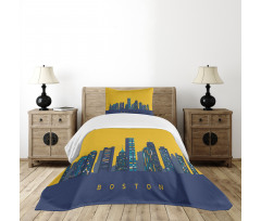 Egg Yolk Colored Sky Bedspread Set