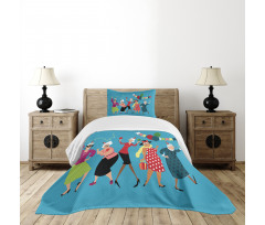 Mature Ladies Dance Bedspread Set