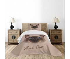 Domestic Animal Siamese Cat Bedspread Set