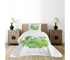 Rural Life in the Nature Bedspread Set