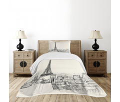 Paris over Roofs House Bedspread Set