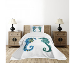 Retro Watercolor Art Bedspread Set