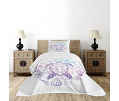 Colorful Marine Animals Bedspread Set