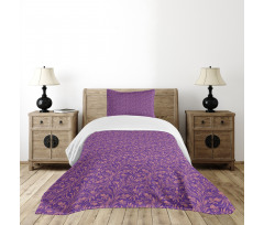 Flowers Leaves Rococo Bedspread Set