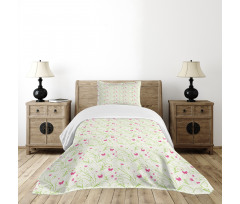 Curvy Stems Petals Bloom Bedspread Set