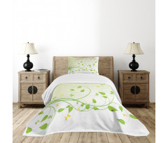 Flourishing Sapling Leaves Bedspread Set