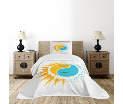 Day and Night Sun Moon Bedspread Set