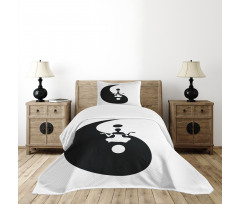 Silhouette Lotus Pose Bedspread Set
