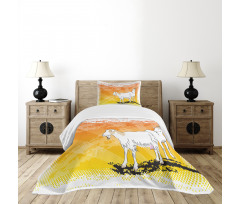 Horned Mammal Animal Ranch Bedspread Set