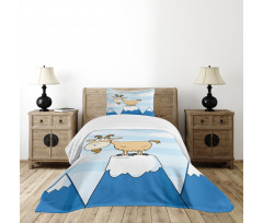 Doodle Goat Mountain Pick Bedspread Set