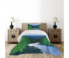 Evening Oak Forest Bedspread Set