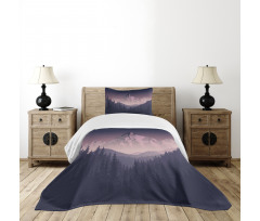 Foggy Mountain Range Bedspread Set