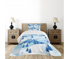 Snowy Fir Forest Bedspread Set