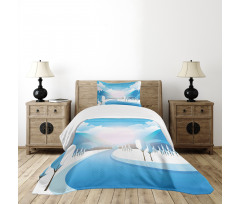 Pastoral River Scene Bedspread Set