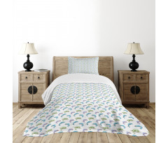 Watercolor Chameleon Bedspread Set