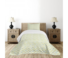 Green Mesh Curves Bedspread Set