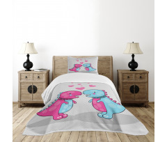 Lover Couple Hearts Bedspread Set