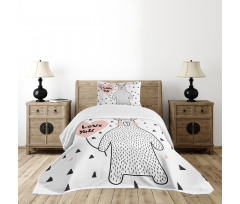 I Love You Balloon Bedspread Set