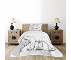 Sketch Nordic Animal Bedspread Set