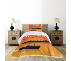 Vintage Cityscape Bedspread Set