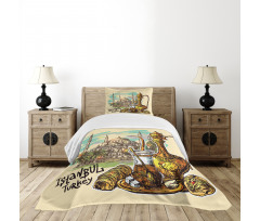 Teapot Sweets Turkish Bedspread Set