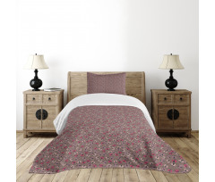 Vibrant Magenta Insects Bedspread Set
