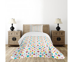 Nursery Colorful Drops Bedspread Set
