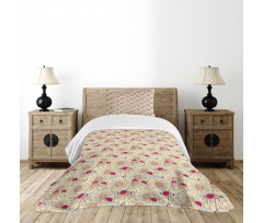 Spring Season Bugs Bedspread Set